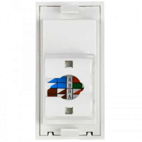 Розетка компьютерная РКИ-10-00-П RJ-45 UTP кат.5e (на 1 модуль) ПРАЙМЕР белая IEK