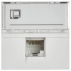 Розетка компьютерная РКИ-20-00-П RJ-45 UTP кат.5e (на 2 модуля) ПРАЙМЕР белая IEK
