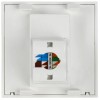 Розетка компьютерная РКИ-20-00-П RJ-45 UTP кат.5e (на 2 модуля) ПРАЙМЕР белая IEK