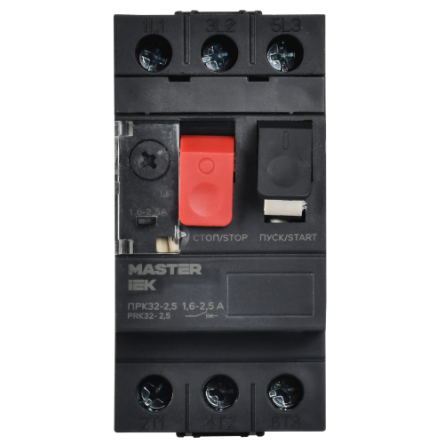 Пускатель ПРК32-2,5 In=2,5А Ir=1,6-2,5А Ue 690В MASTER IEK