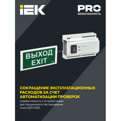 Светильник аварийный ДПА 3000 постоянного/непостоянного действия 3ч IP20 IEK