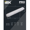 Светильник светодиодный ДСП 1401 40Вт IP65 серебристый (аналог ЛСП-2х36Вт) IEK