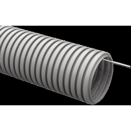 ELASTA Труба гофрированная ПВХ тяжелая d=25 с зондом серая (50м) IEK