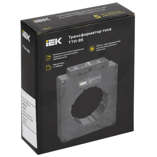 Трансформатор тока ТТИ-85 1500/5А 15ВА класс 0,5S МПИ08 IEK
