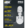 Датчик движения ДД-008 1100Вт 180град 12м IP44 черный IEK