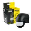 Датчик движения ДД-010 1100Вт 180град 10м IP44 черный IEK
