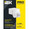 Датчик движения ДД-012 1100Вт 180град 12м IP44 белый IEK