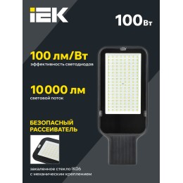 Светильник светодиодный консольный ДКУ 1013-100Д 5000К IP65 IEK