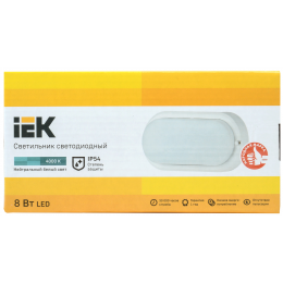 Светильник светодиодный ДПО 4011 8Вт 4000K IP54 овал белый IEK