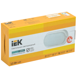 Светильник светодиодный ДПО 4012 12Вт 4000K IP54 овал белый IEK