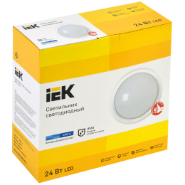 Светильник светодиодный ДПО 5051 18Вт 6500К IP65 круг белый IEK