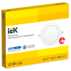 Светильник ДВО 1606 белый круг LED 12Вт 6500 IP20 IEK