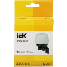 Фотореле ФР-603 2200ВА IP66 белый IEK