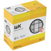 Светильник НПП1102 круг с решеткой 100Вт IP54 белый IEK