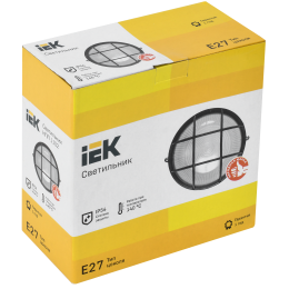 Светильник НПП1102 круг с решеткой 100Вт IP54 белый IEK