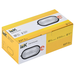 Светильник НПП1401 овал 60Вт IP54 белый IEK