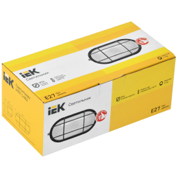 Светильник НПП1402 овал с решеткой 60Вт IP54 белый IEK