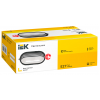 Светильник НПП1407 овал ресничка 60Вт IP54 белый IEK
