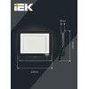 Прожектор СДО 06-100 светодиодный черный IP65 6500 K IEK