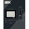 Прожектор СДО 06-20 светодиодный черный IP65 6500 K IEK