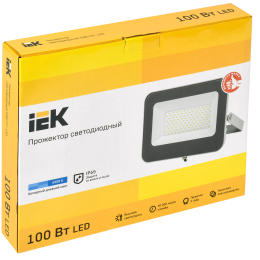 Прожектор светодиодный СДО 07-100 IP65 серый IEK