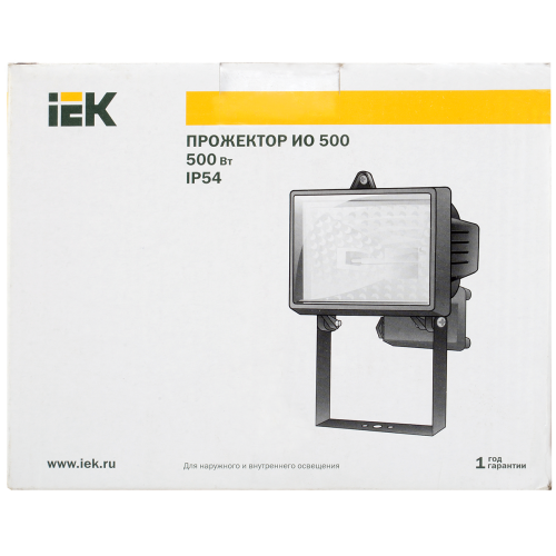 Прожектор галогенный ИО500 IP54 черный