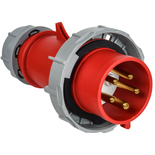 Вилка переносная с ф/и ССИ-0252ф 32А-6ч 380В 3P+PE+N IP67 IEK