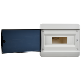 TEKFOR Корпус пластиковый ЩРН-П-12 IP41 черная прозрачная дверь IEK