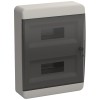 TEKFOR Корпус пластиковый ЩРН-П-24 IP41 черная прозрачная дверь IEK