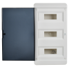 TEKFOR Корпус пластиковый ЩРН-П-36 IP41 черная прозрачная дверь IEK