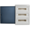 TEKFOR Корпус пластиковый ЩРН-П-54 IP41 черная прозрачная дверь IEK