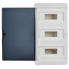 TEKFOR Корпус пластиковый ЩРВ-П-36 IP41 черная прозрачная дверь IEK