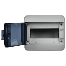 TEKFOR Корпус пластиковый КМПн-8 IP65 черная прозрачная дверь