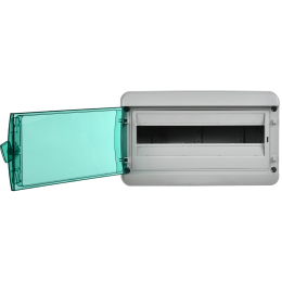 TEKFOR Корпус пластиковый КМПн-18 IP65 зеленая прозрачная дверь
