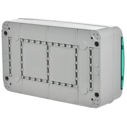TEKFOR Корпус пластиковый КМПн-18 IP65 зеленая прозрачная дверь