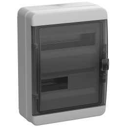 TEKFOR Корпус пластиковый КМПн-24 IP65 черная прозрачная дверь IEK