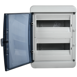 TEKFOR Корпус пластиковый КМПн-24 IP65 черная прозрачная дверь IEK