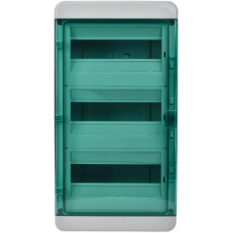 TEKFOR Корпус пластиковый КМПн-36 IP65 зеленая прозрачная дверь IEK