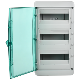 TEKFOR Корпус пластиковый КМПн-36 IP65 зеленая прозрачная дверь IEK