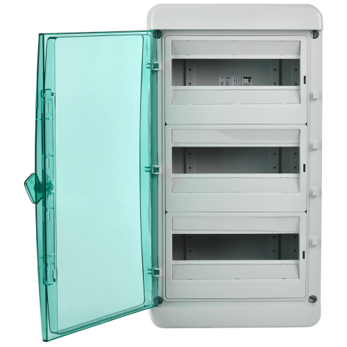 TEKFOR Корпус пластиковый КМПн-36 IP65 зеленая прозрачная дверь IEK