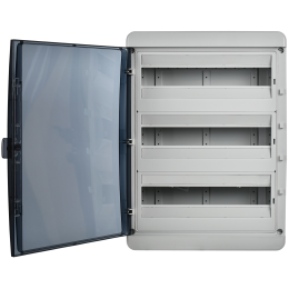 TEKFOR Корпус пластиковый КМПн-54 IP65 черная прозрачная дверь IEK