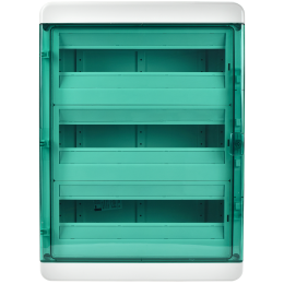 TEKFOR Корпус пластиковый КМПн-54 IP65 зеленая прозрачная дверь