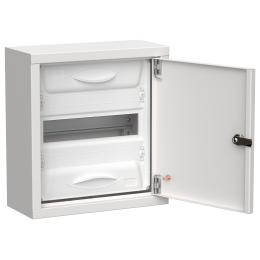 TITAN 5 Корпус металлический ЩРн-12 (1х12) 335х310х140мм IP31 белый (одна дверь) IEK