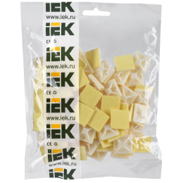 Площадка самоклеящаяся 20х20 белая под хомуты (100шт) IEK
