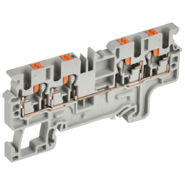 ARMAFIX Клемма пружин. Push-in CP-MC 4 вывода 2,5мм2 серая IEK