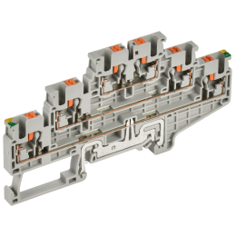 ARMAFIX Клемма пружин. Push-in CP-ML-PEN 3 ур. земля-низ 2,5мм2 серая IEK