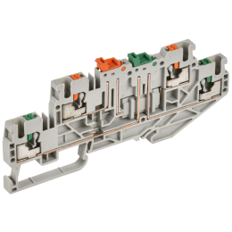 ARMAFIX Клемма пружин. Push-in CP-ML 2 ур. нож. разм. 2,5мм2 серая IEK