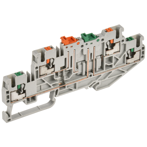 ARMAFIX Клемма пружин. Push-in CP-ML 2 ур. нож. разм. 2,5мм2 серая IEK