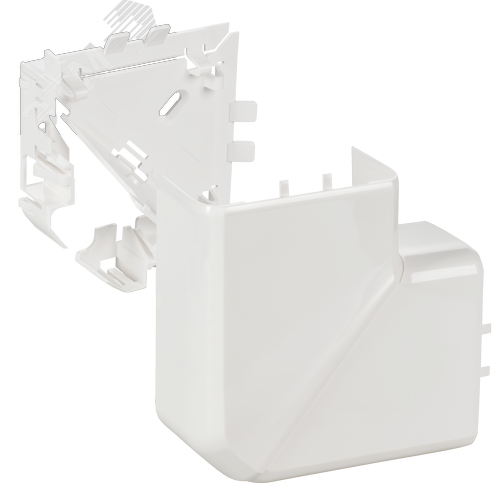 DLP Угол плоский 90град для кабель-канала 105х50мм белый