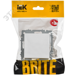 BRITE Заглушка с суппортом МЗ10-БрАБ арктический белый IEK